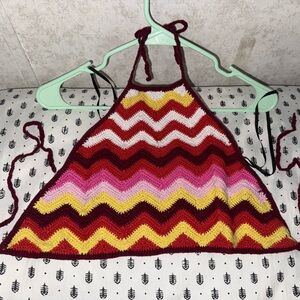 Colorful Crochet Halter Top